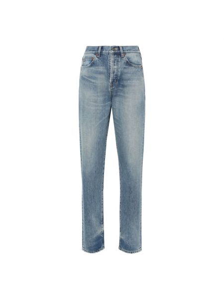 Niebieskie proste jeansy Saint Laurent