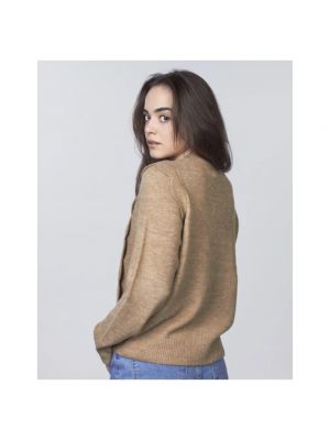 Sweter z okrągłym dekoltem Vero Moda brązowy
