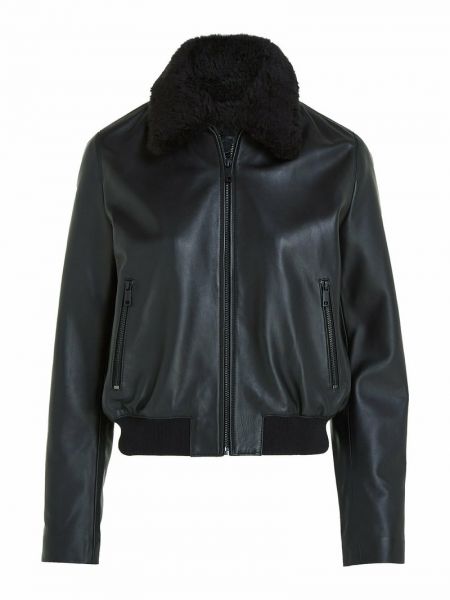 Czarna kurtka skórzana Calvin Klein