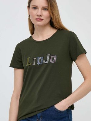 Koszulka bawełniana Liu Jo zielona