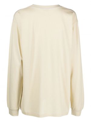 T-shirt mit rundem ausschnitt Auralee beige