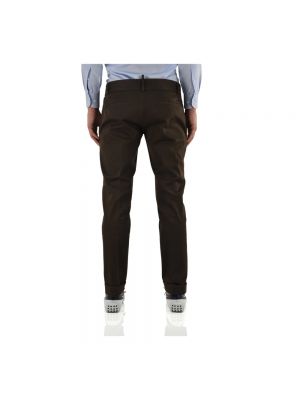 Pantalones chinos con cremallera de algodón Dsquared2