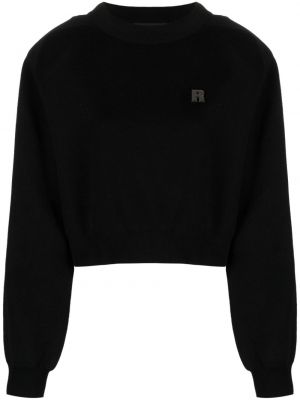 Sweatshirt mit print mit rundem ausschnitt Rotate schwarz