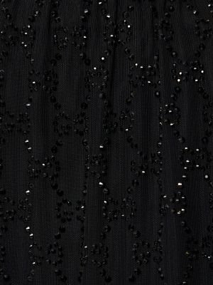 Nylonowe spodnie tiulowe Gucci czarne