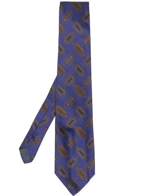 Hodvábna kravata s potlačou s abstraktným vzorom Versace Pre-owned