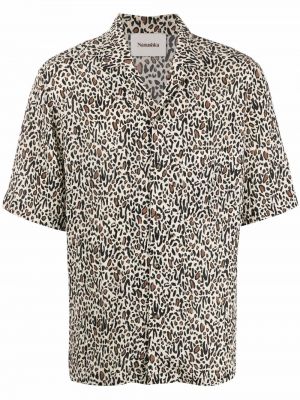 Hemd mit print mit leopardenmuster Nanushka
