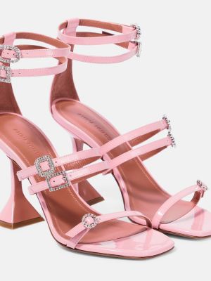Sandale din piele Amina Muaddi roz