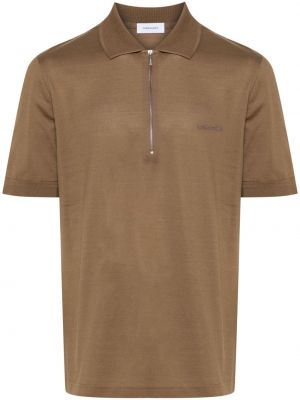 Siuvinėtas polo marškinėliai Ferragamo ruda