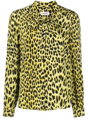 Svilena srajca s potiskom z leopardjim vzorcem Zadig&voltaire