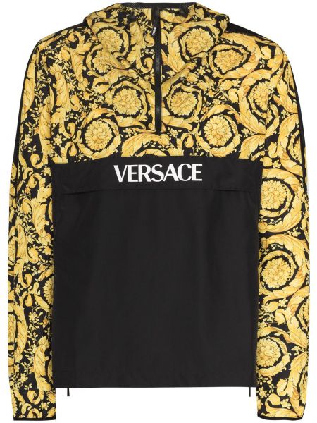 Trykt lang jakke Versace svart