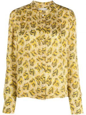 Bluzka w kwiatki z nadrukiem Isabel Marant żółta