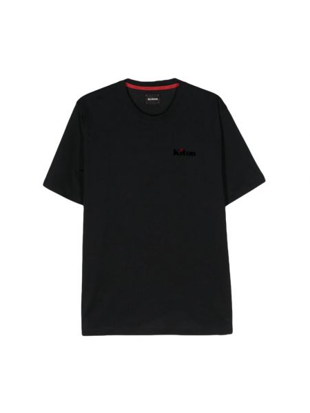 T-shirt mit kurzen ärmeln mit rundem ausschnitt Kiton schwarz