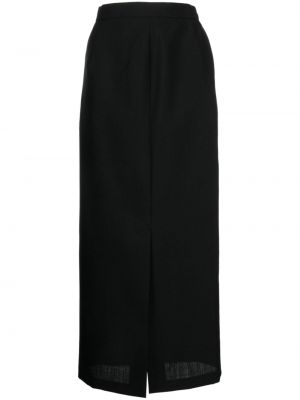 Vlnená dlhá sukňa Enföld čierna