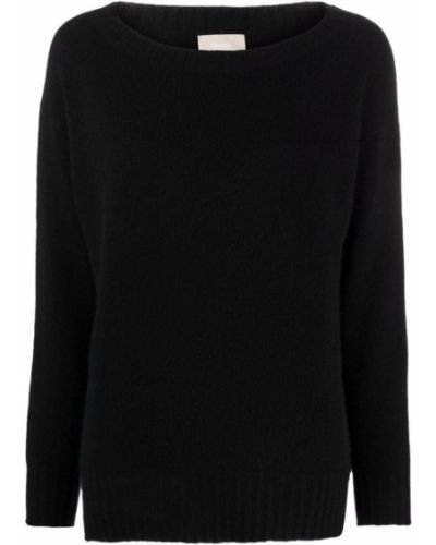 Jersey de cachemir de tela jersey con estampado de cachemira Drumohr negro