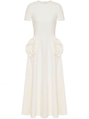 Krepové večerní šaty Valentino Garavani bílé