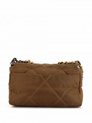 Bolsa de hombro acolchada con estampado de rombos Chanel Pre-owned marrón
