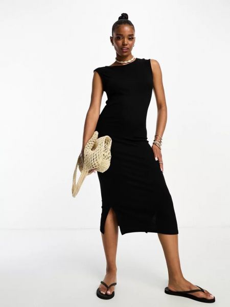 Платье миди без рукавов из джерси Vero Moda черное