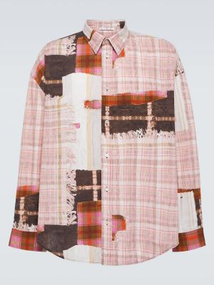 Hemd aus baumwoll mit print Acne Studios pink