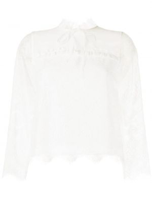 Блуза с дантела Shiatzy Chen бяло