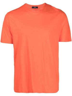 Tricou din bumbac Herno portocaliu