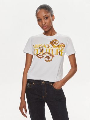 Slim fit tričko Versace Jeans Couture bílé