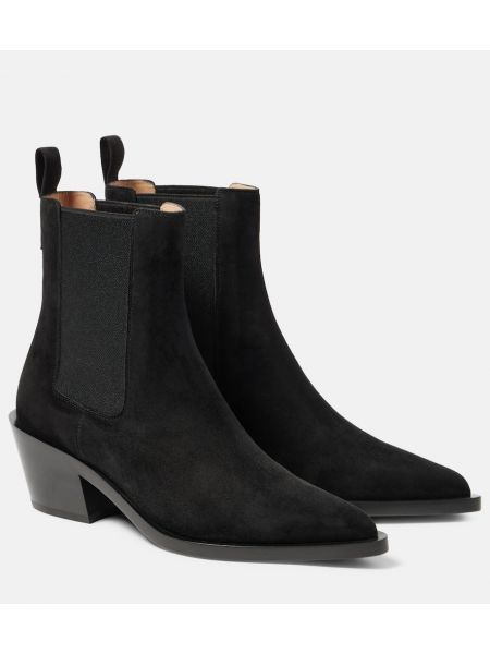 Wildleder ankle boots Gianvito Rossi schwarz