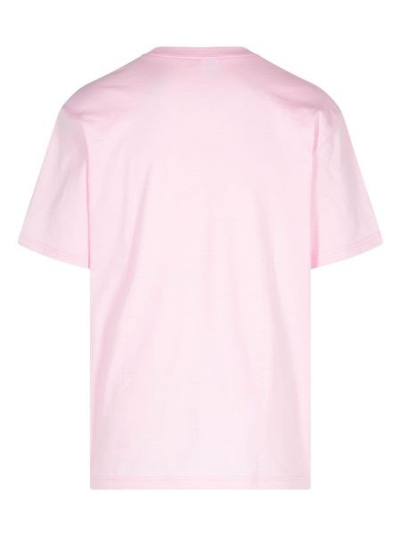 Koszulka bawełniana Supreme różowa