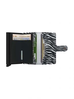 Zebra mintás bőr pénztárca Secrid szürke