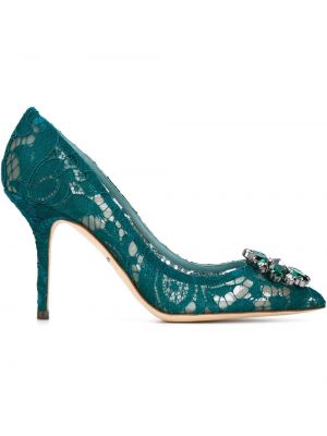 Spitzen pumps Dolce & Gabbana grün