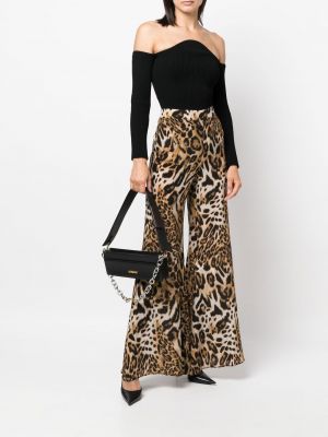 Hose mit print mit leopardenmuster Boutique Moschino braun