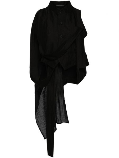 Cămașă asimetrică Yohji Yamamoto negru
