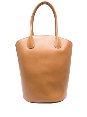 Kožená nákupná taška By Malene Birger hnedá