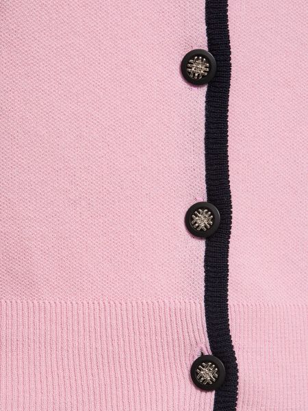 Strickjacke mit ballonärmeln mit u-boot-ausschnitt Dunst pink