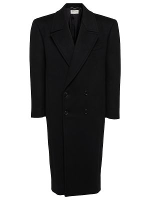 Παλτό κασμίρ Saint Laurent μαύρο