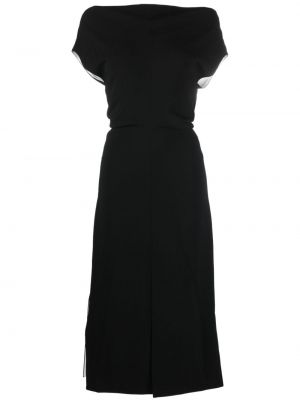 Krepové dlouhé šaty Proenza Schouler černé