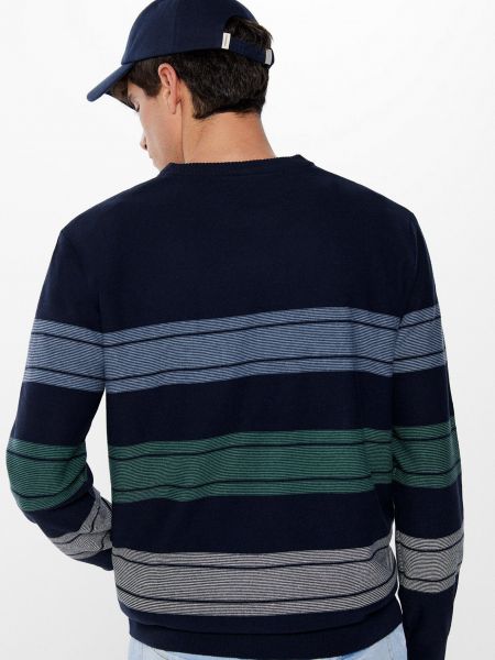 Пуловер в полоску Springfield синий