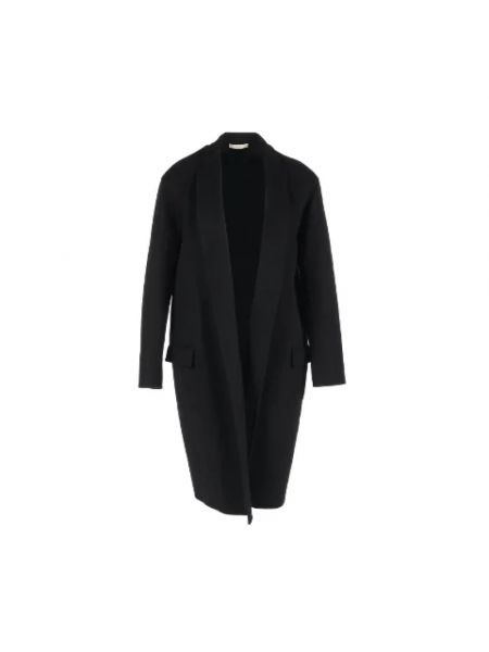 Jedwabny płaszcz Celine Vintage czarny