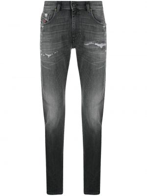 Slank stretch jeans Diesel svart