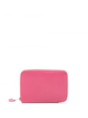 Πορτοφόλι με φερμουάρ Hermès ροζ