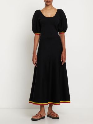 Vlněné midi sukně Gabriela Hearst černé