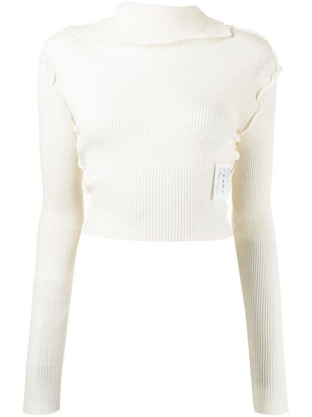 Jersey de tela jersey Mm6 Maison Margiela blanco
