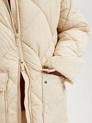 Παλτό Selected Femme Curve λευκό
