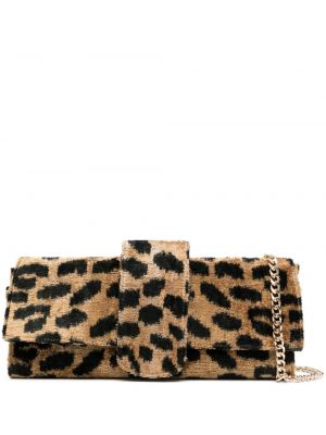 Чанта през рамо с принт с леопардов принт La Milanesa