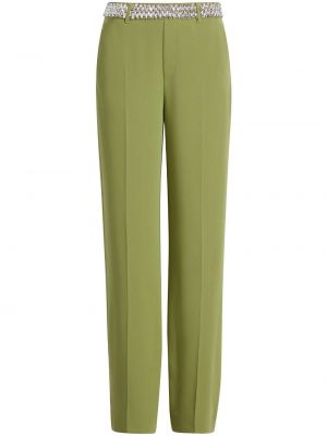 Pantaloni cu talie înaltă cu curea Cinq A Sept - verde