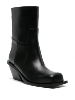 Ankle boots skórzane Giaborghini czarne
