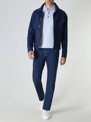 Хлопковые джинсы скинни слим Giorgio Armani синие