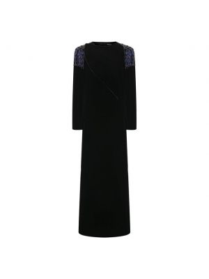 Бархатное платье Giorgio Armani, черное