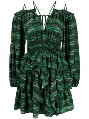 Hedvábné šaty Ulla Johnson zelené