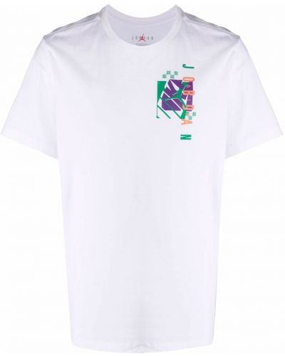 Camiseta con estampado manga corta Nike blanco
