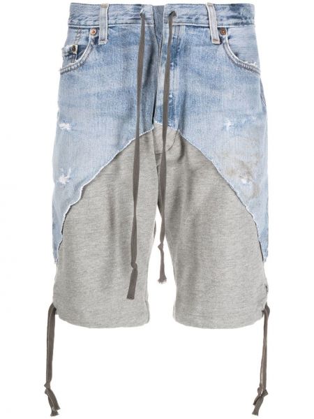 Jersey jeansshorts Greg Lauren blå